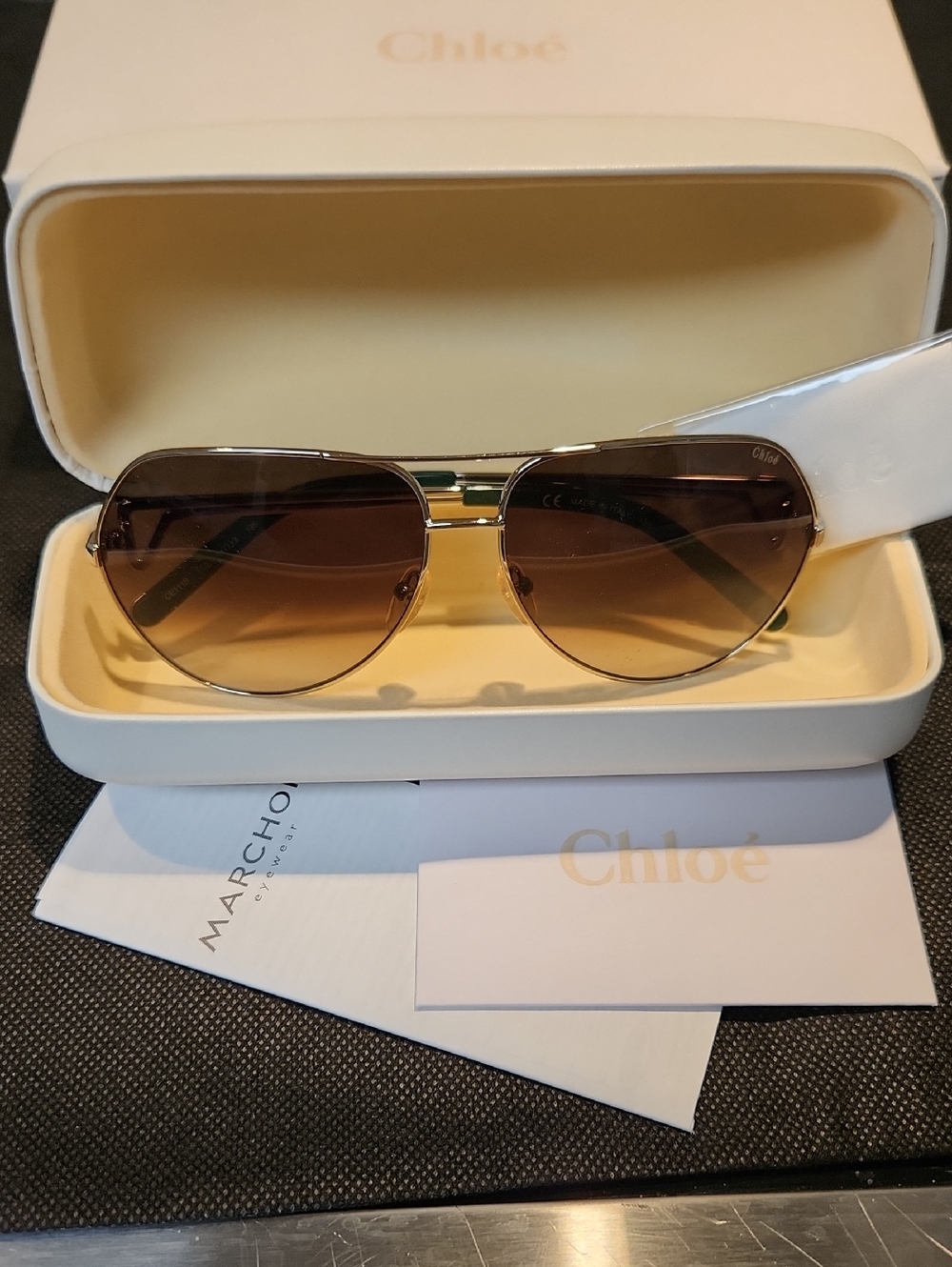 Chloé Aviator Sunglasses in Brown Gradient